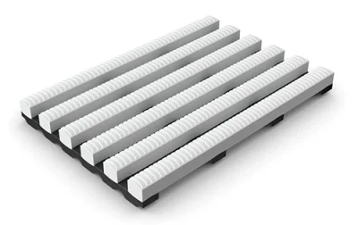 White Barefoot Anti-Slip Pool Matting - White