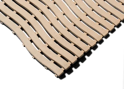 Beige Anti-Slip Wave Matting Beige