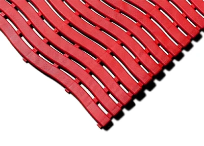 Red Anti-Slip Wave Matting Red