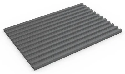 Dark Grey FlexiRidge Durable Ribbed PVC Matting - Dark Grey