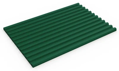 Green FlexiRidge Durable Ribbed PVC Matting - Green