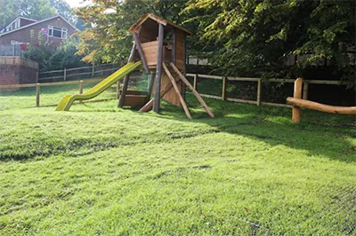 RubbaGrass Rubber Grass Matting - Playground Installation (After)